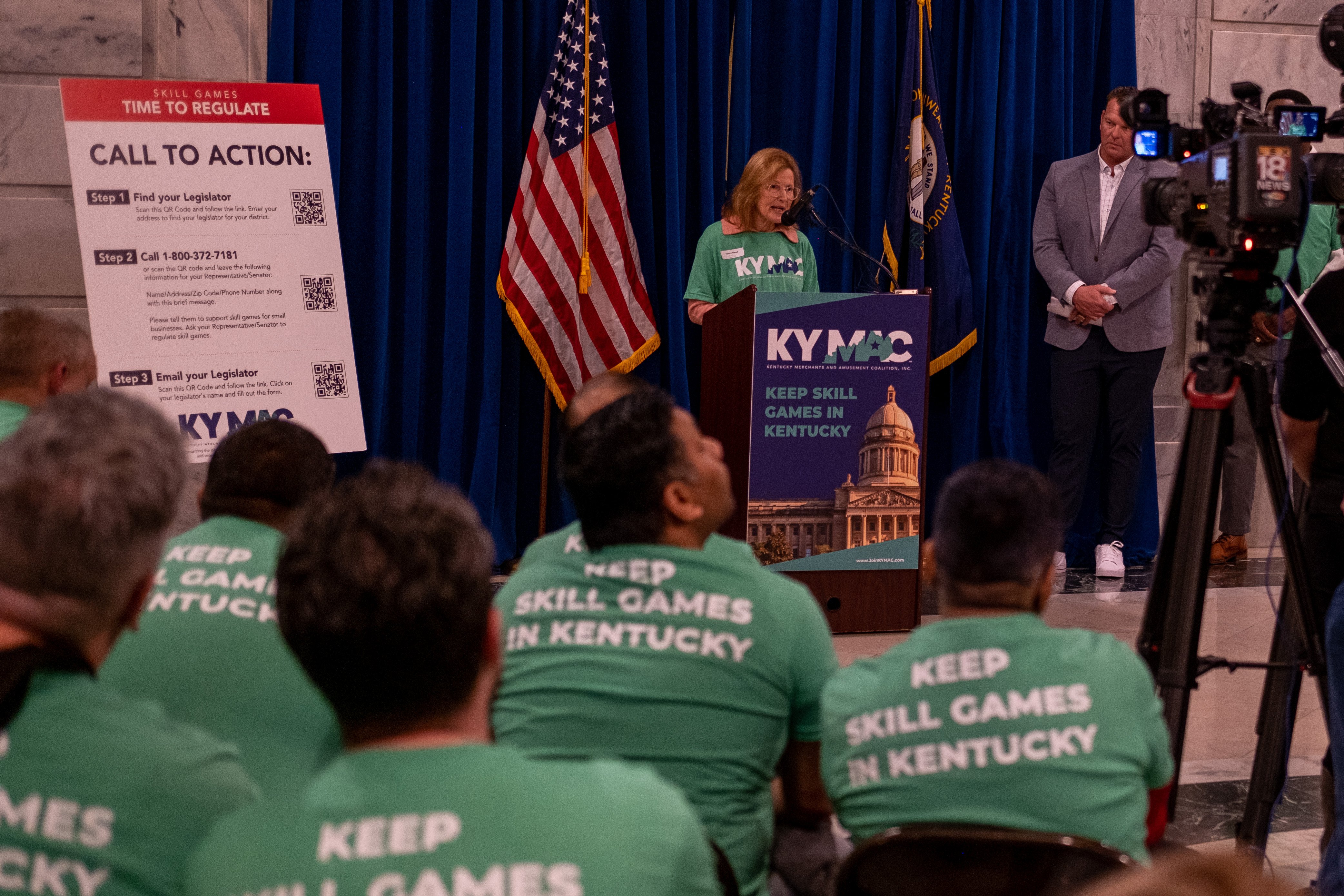 KYMAC members rally at state capital in support of skill games