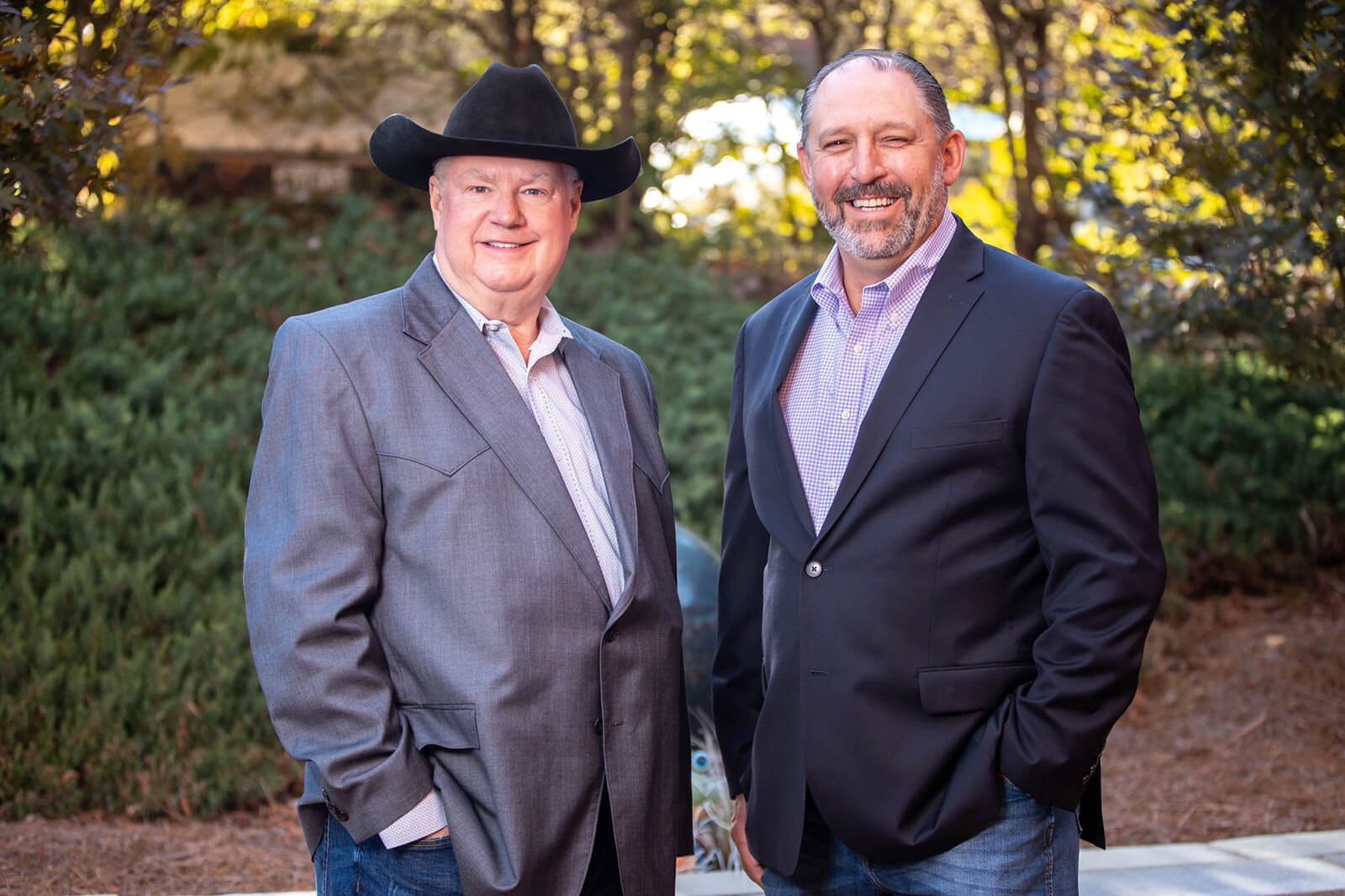 Founder, Michael Pace, congratulates new CEO, Paul Goldean. Paul-Michael