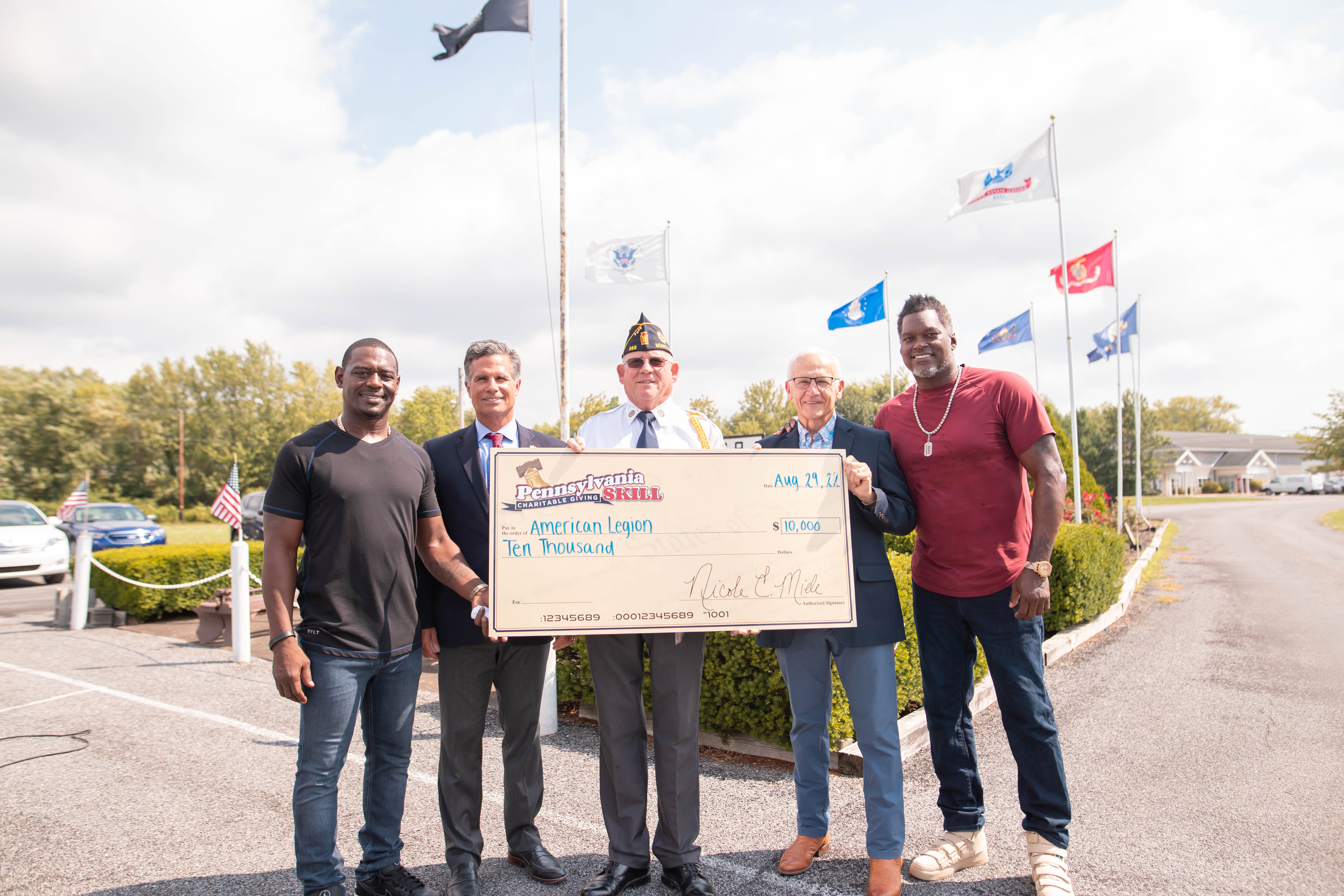 Senators and Legends Help Pennsylvania Skill Present $10,00 to American Legion